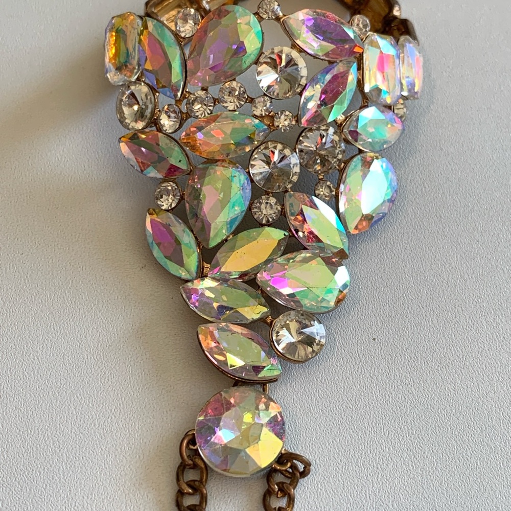 Upper arm bracelet. Very blingy. Aurora borealis gems.
